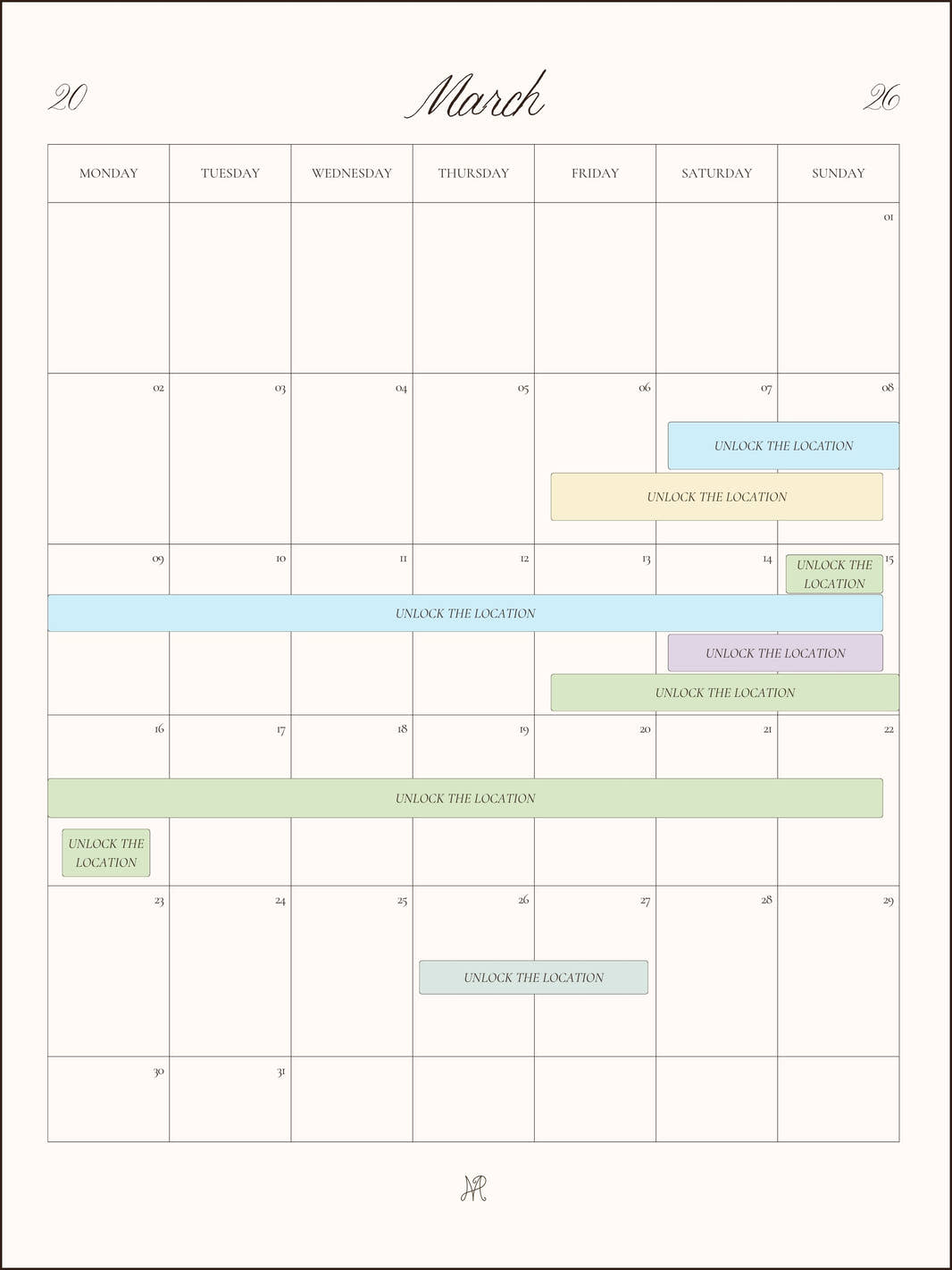Z - The 2026 Annual Markets Calendar