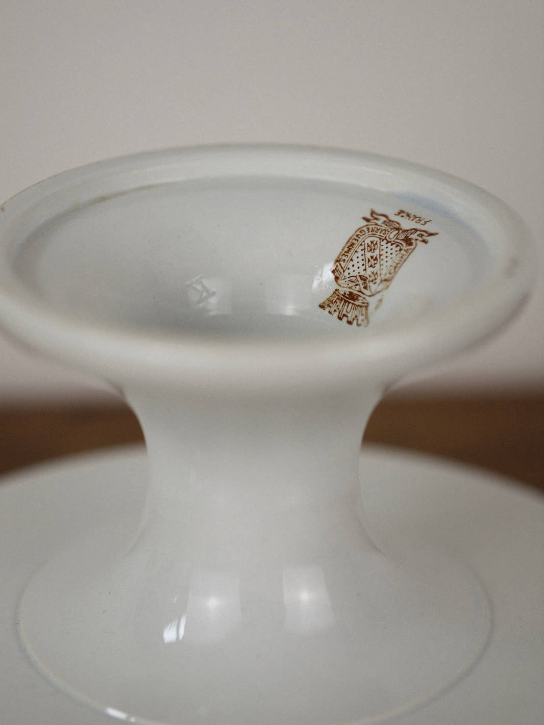 Antique Sarreguemines Ironstone Compotier