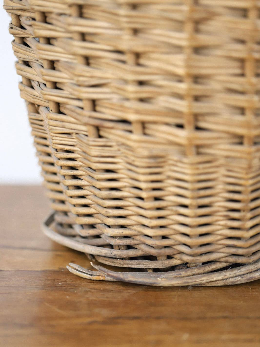 Antique Large Wicker Glass Demijohn Bottle