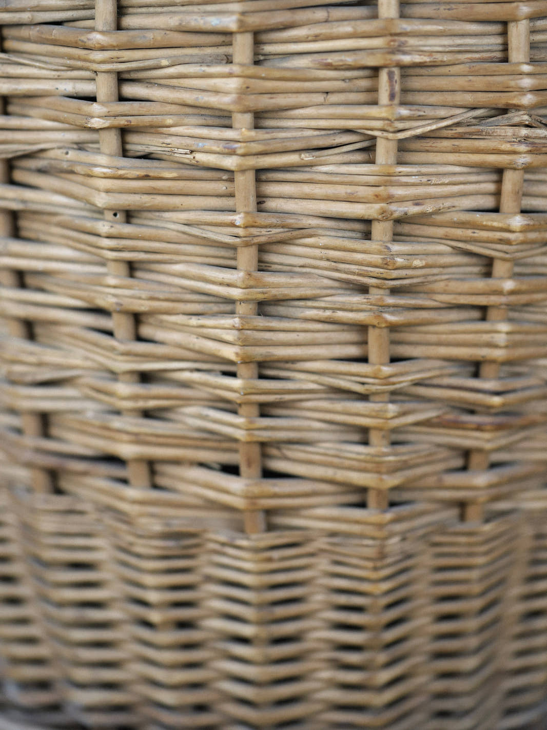 Antique Large Wicker Glass Demijohn Bottle