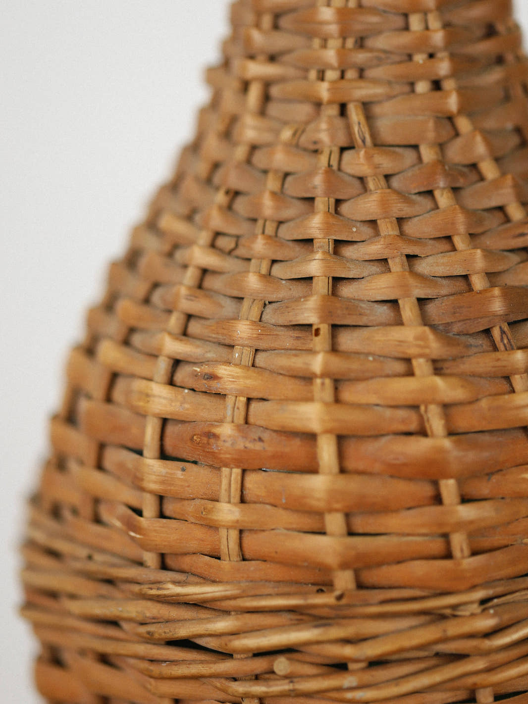 Vintage Wicker-Wrapped Glass Demijohn Bottle II