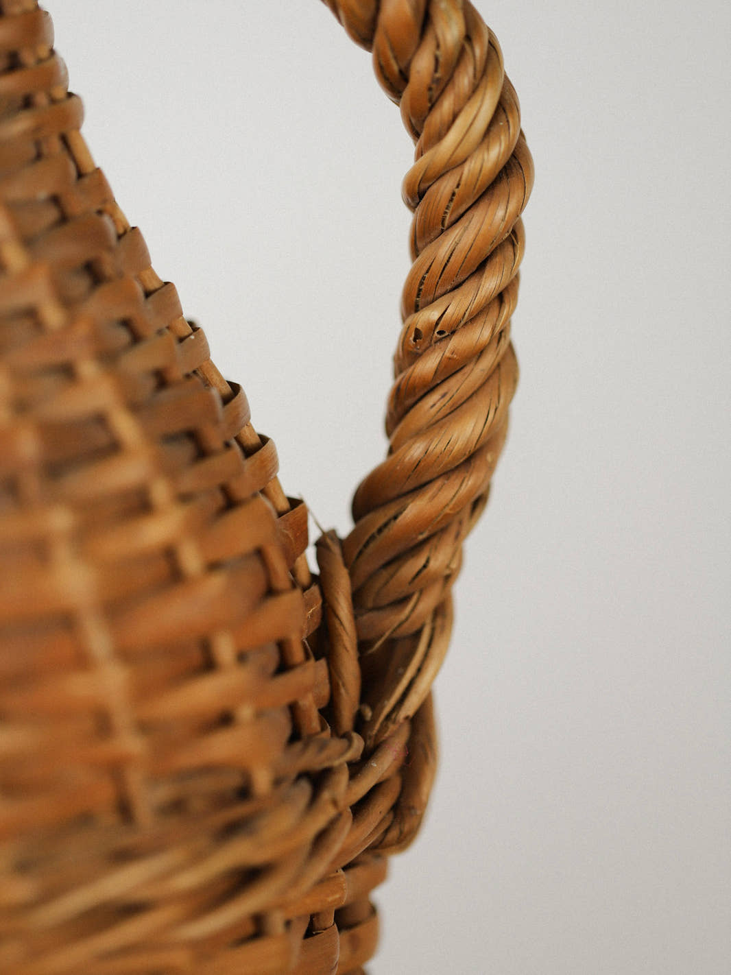 Vintage Wicker-Wrapped Glass Demijohn Bottle II