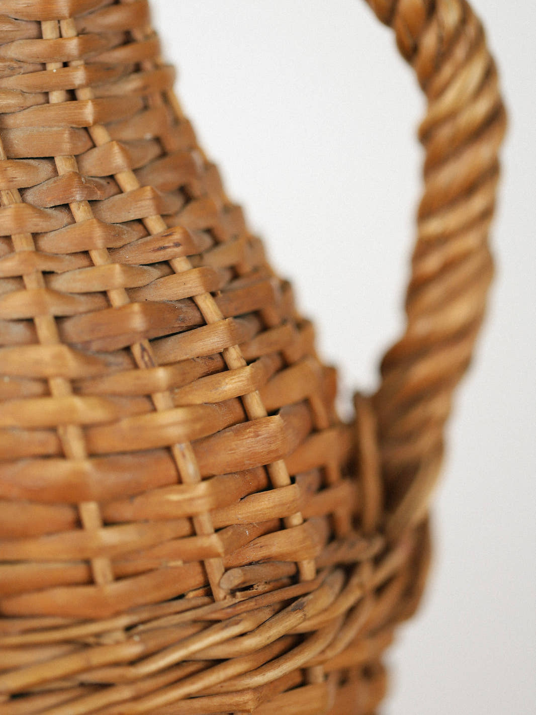 Vintage Wicker-Wrapped Glass Demijohn Bottle II