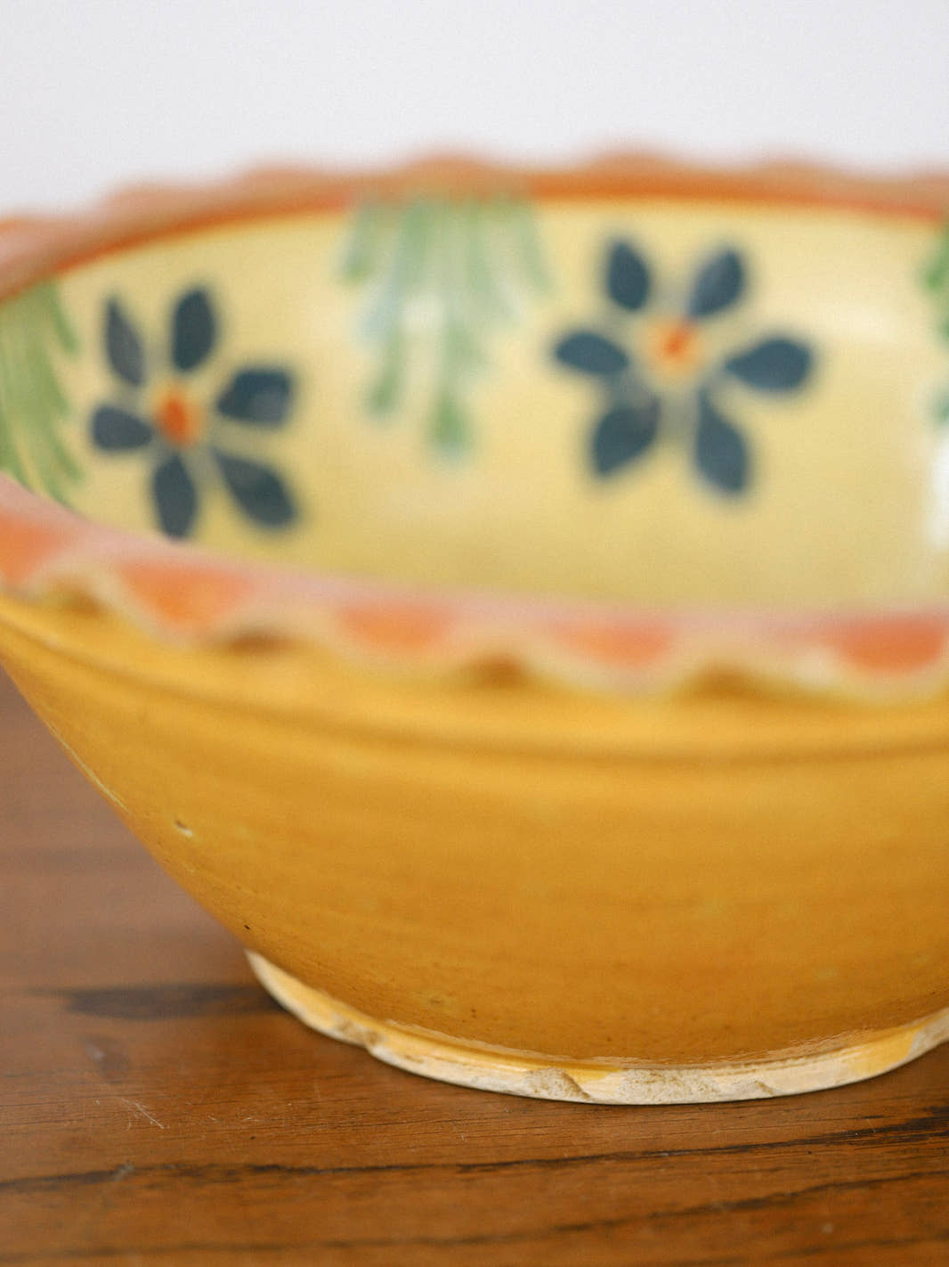 Antique French Soufflenheim Yellow Bowl