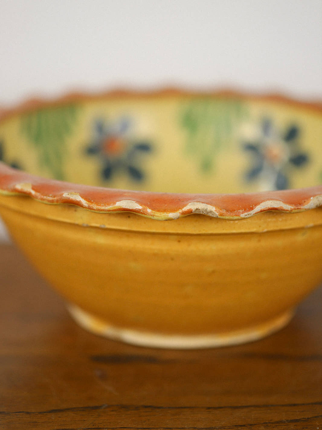 Antique French Soufflenheim Yellow Bowl