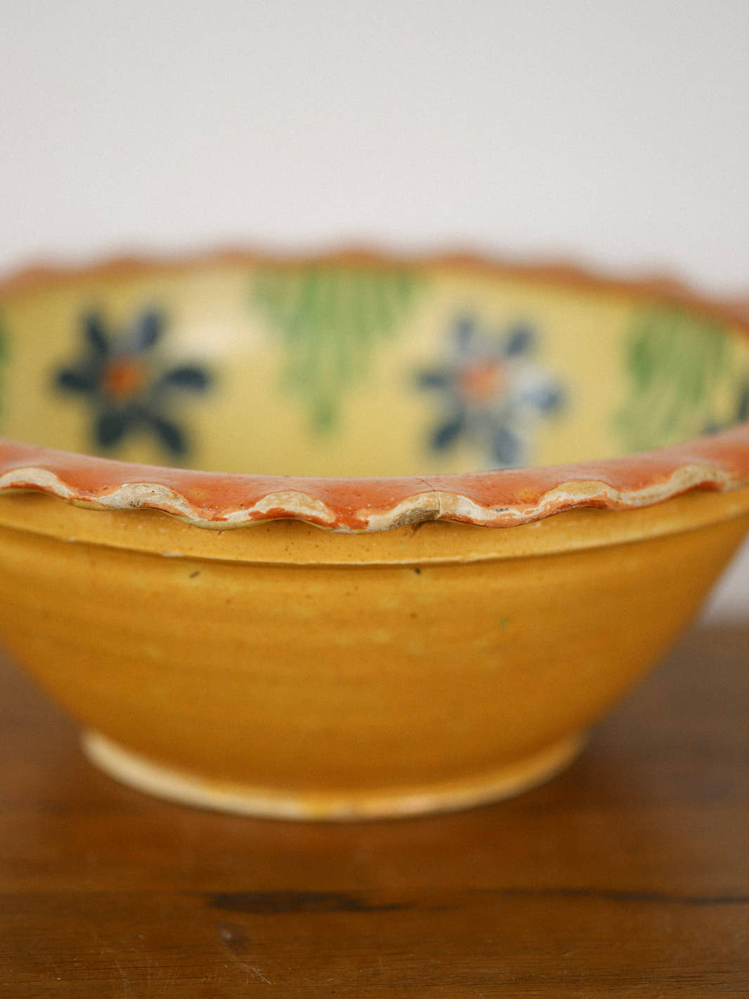 Antique French Soufflenheim Yellow Bowl
