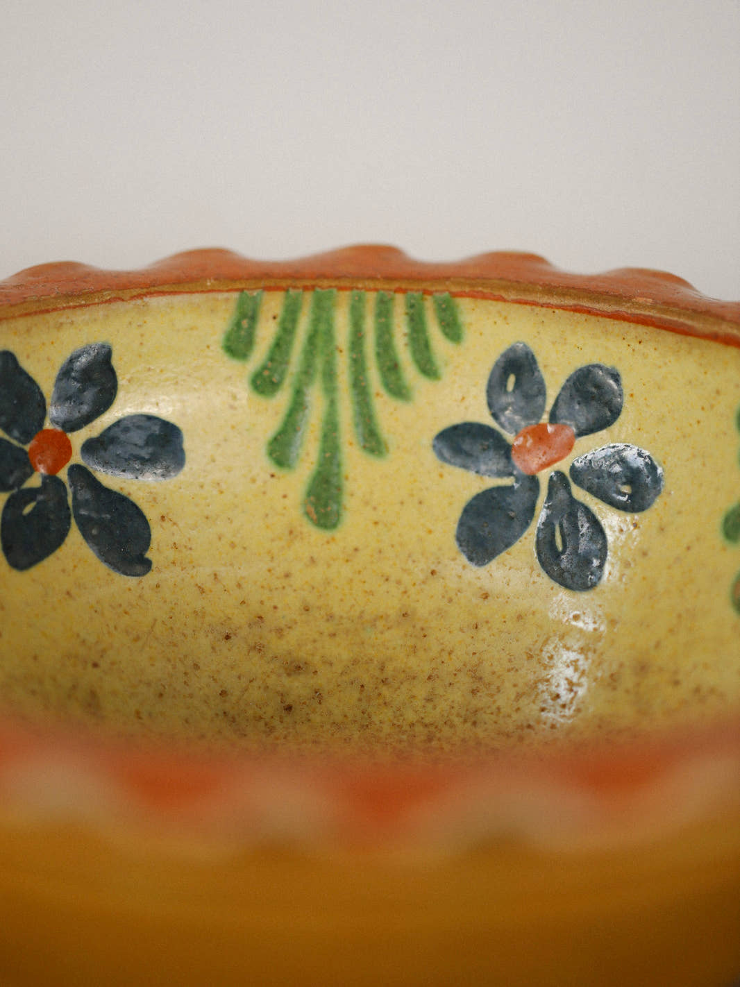 Antique French Soufflenheim Yellow Bowl