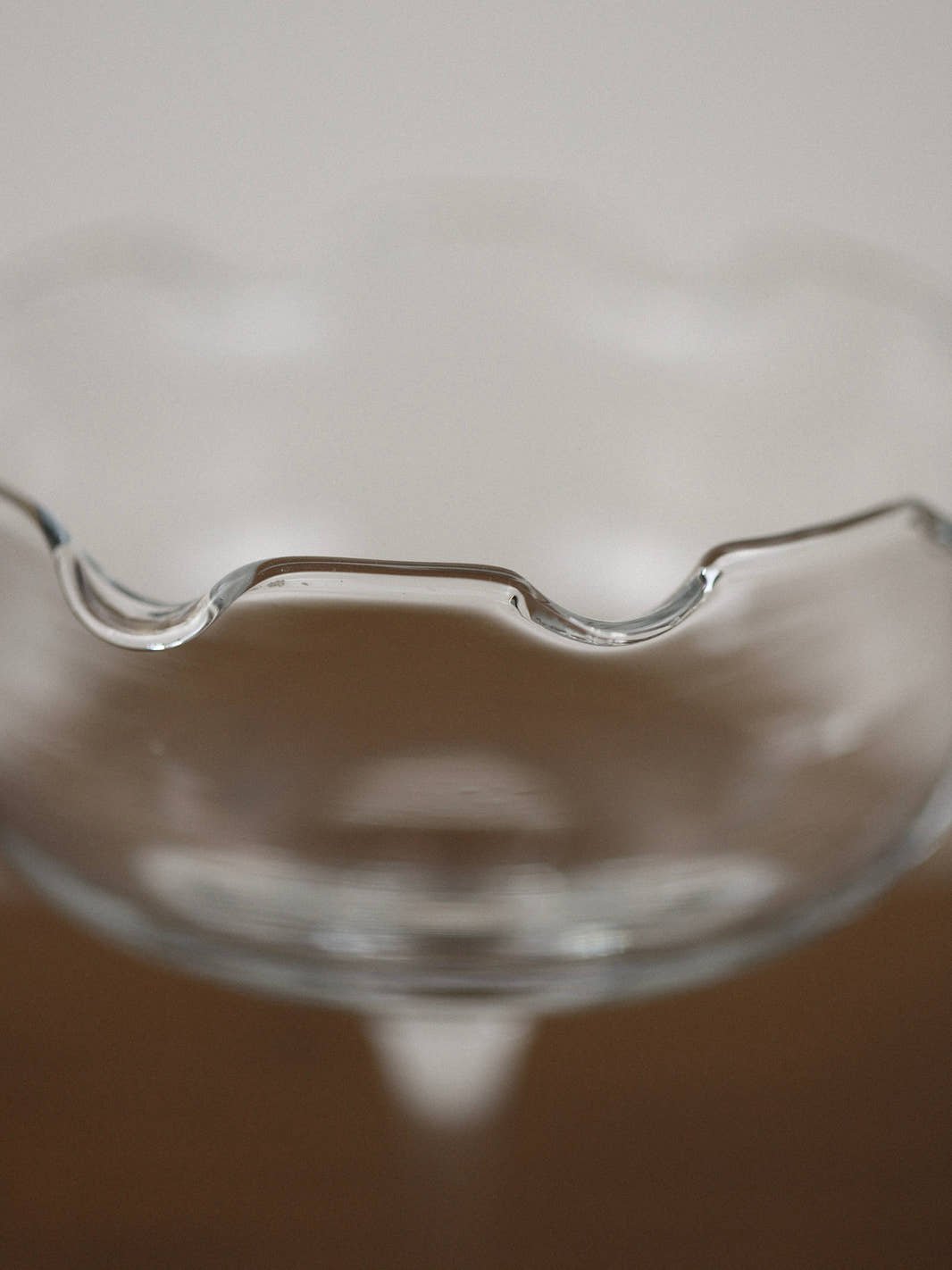 Antique Scalloped Glass Compote Bowl