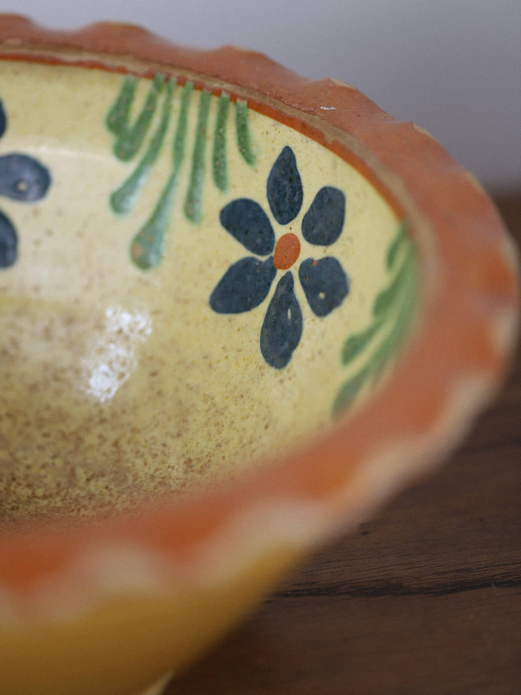 Antique French Soufflenheim Yellow Bowl