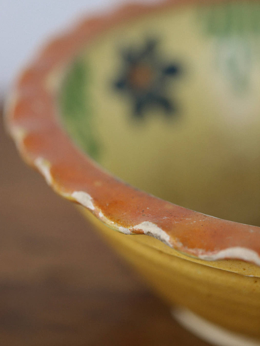 Antique French Soufflenheim Yellow Bowl
