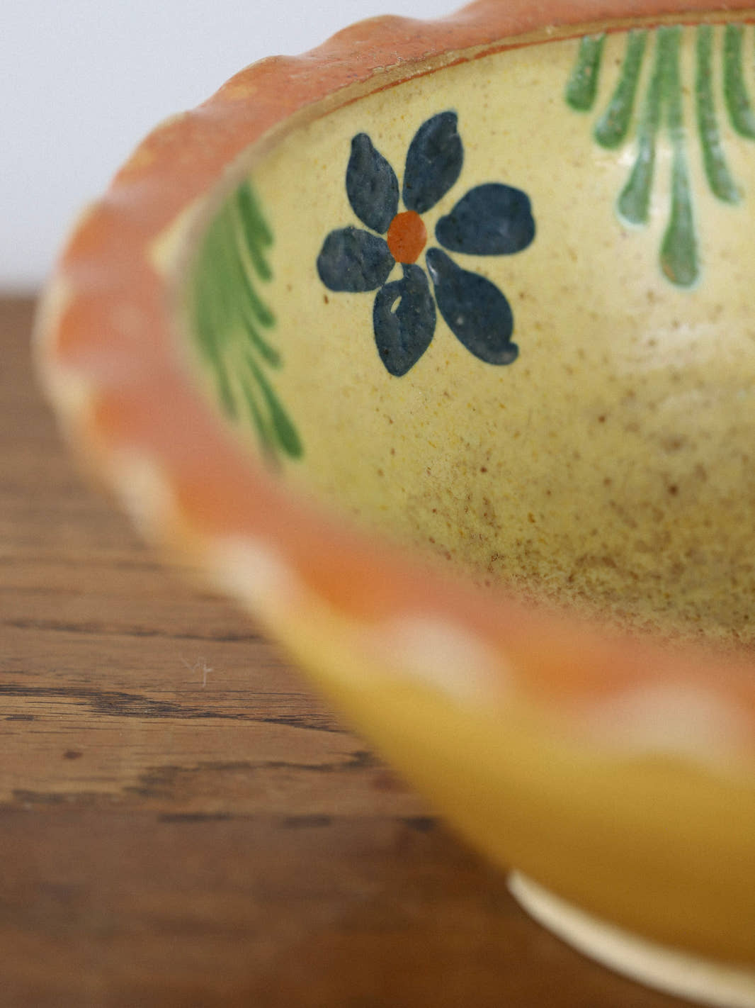 Antique French Soufflenheim Yellow Bowl