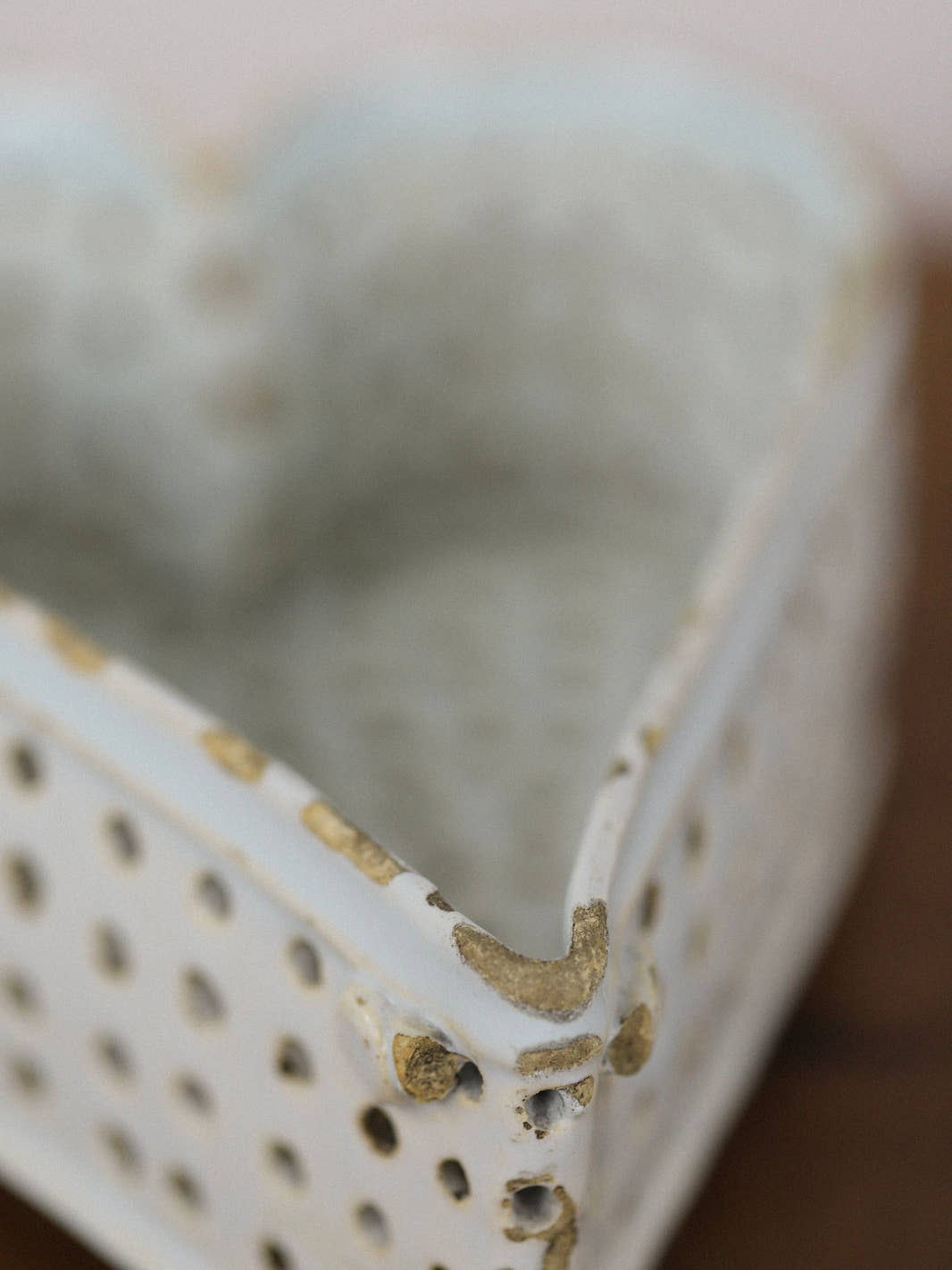 Antique Ceramic Heart-Shaped Cheese Mold