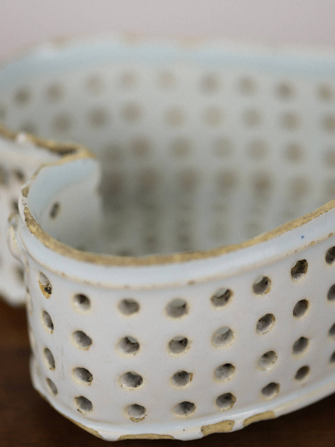 Antique Ceramic Heart-Shaped Cheese Mold