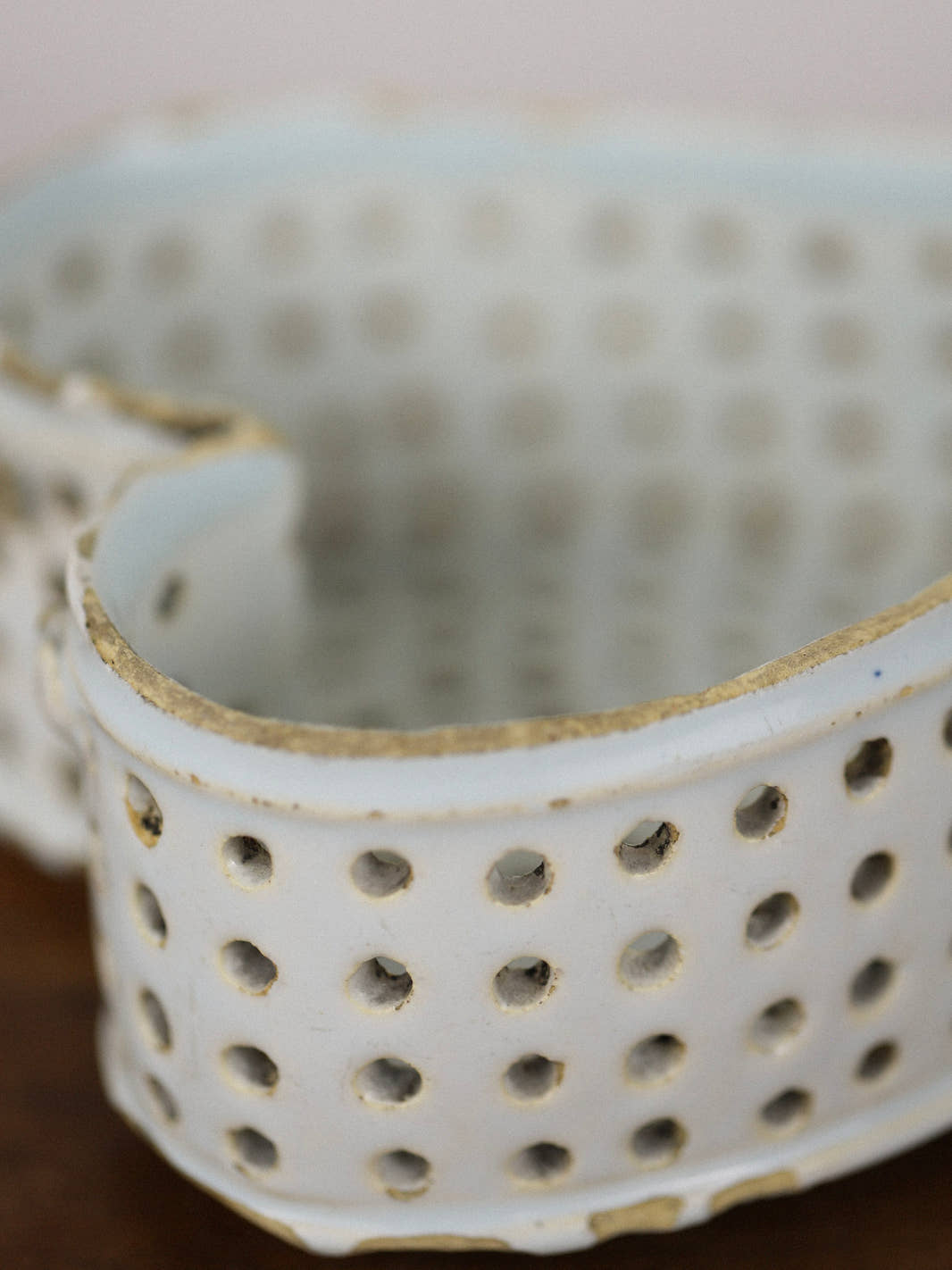 Antique Ceramic Heart-Shaped Cheese Mold