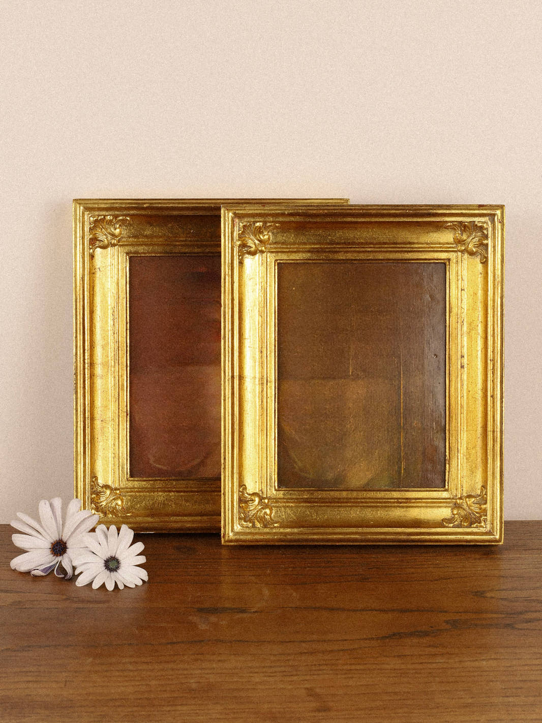 Pair of Antique Rococo Gilded Frames