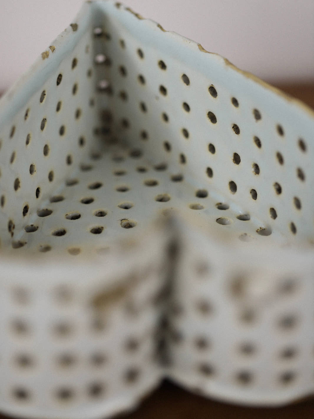 Antique Ceramic Heart-Shaped Cheese Mold