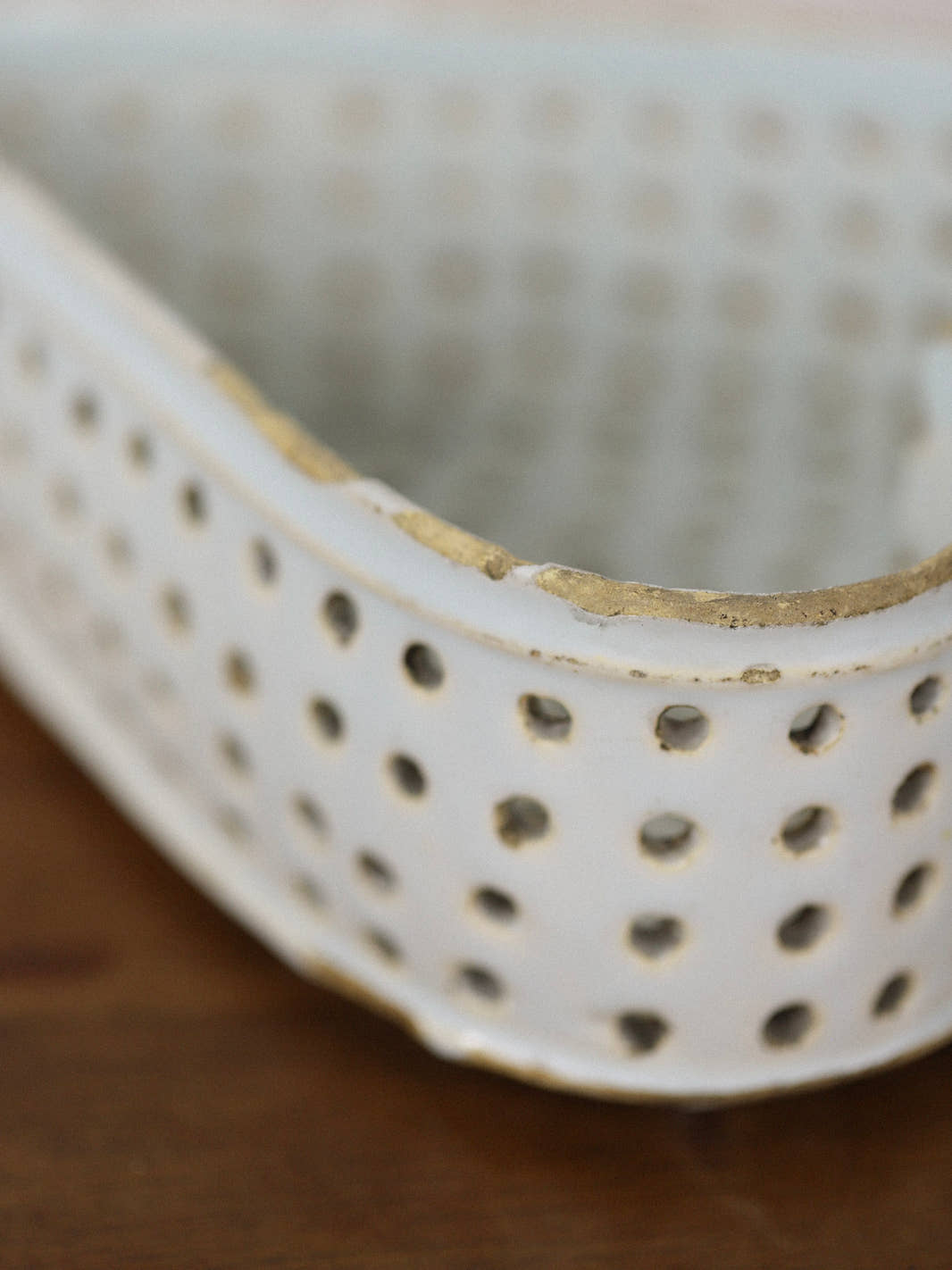 Antique Ceramic Heart-Shaped Cheese Mold