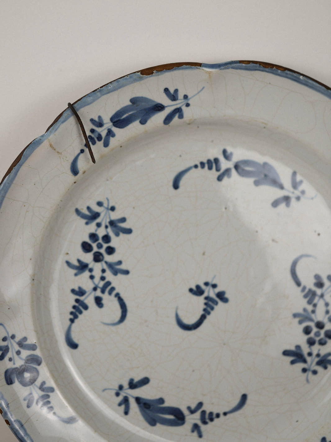 Antique 19th Century Blue Faïence Plate II