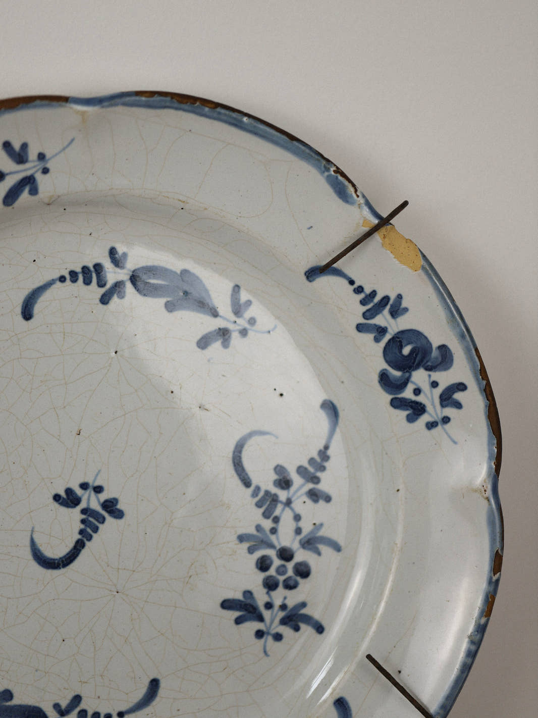 Antique 19th Century Blue Faïence Plate II