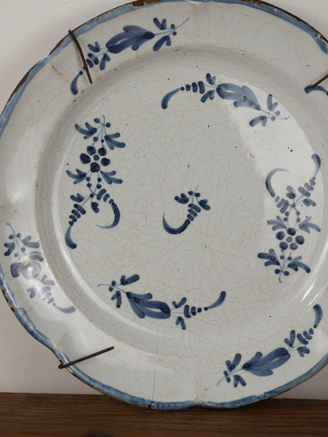 Antique 19th Century Blue Faïence Plate II