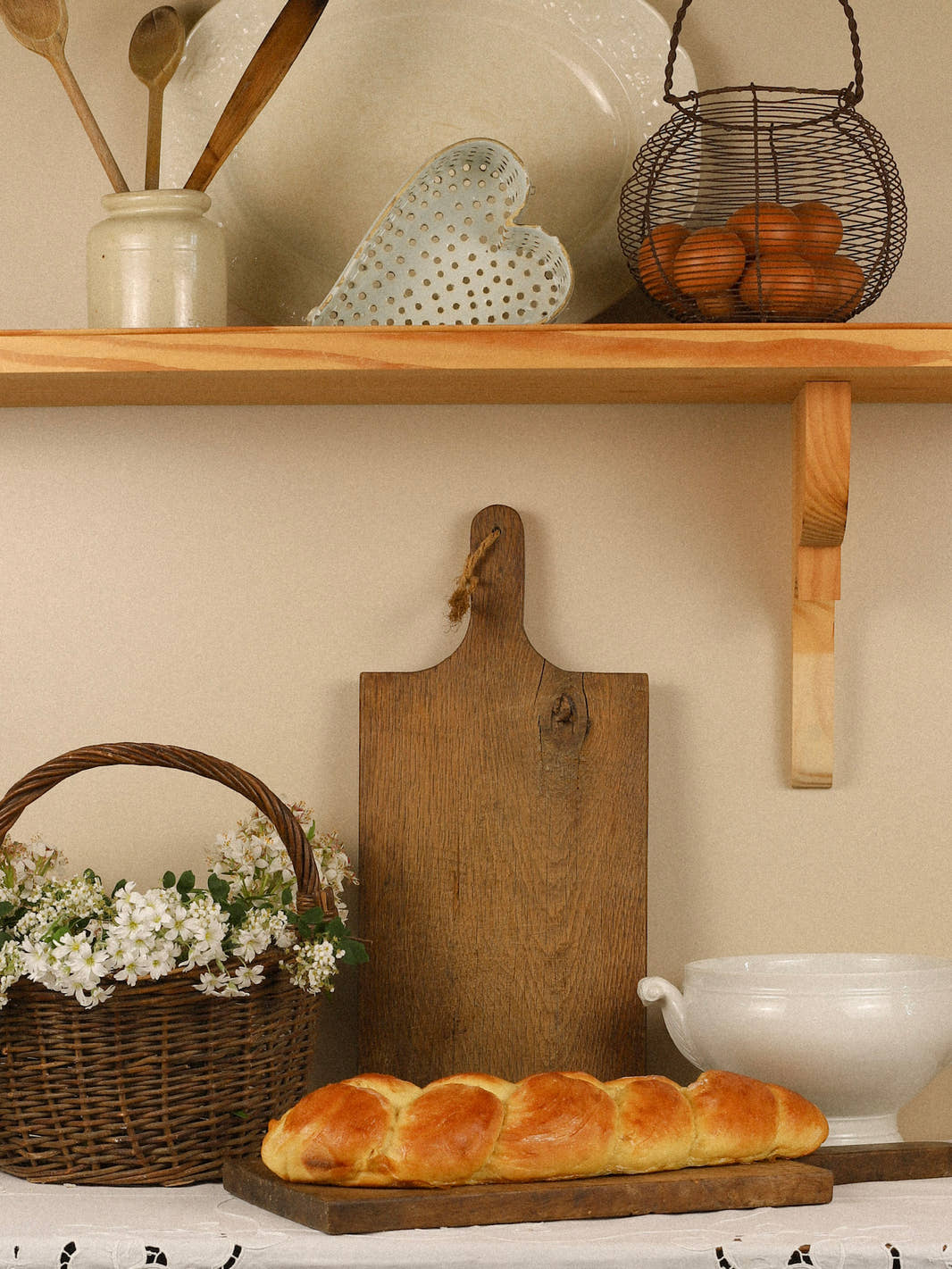 Antique Ceramic Heart-Shaped Cheese Mold