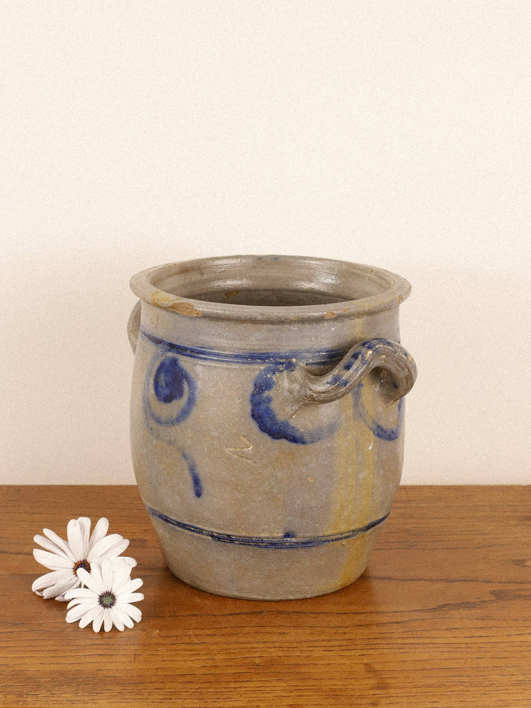 Antique Large Alsace Stoneware Crock