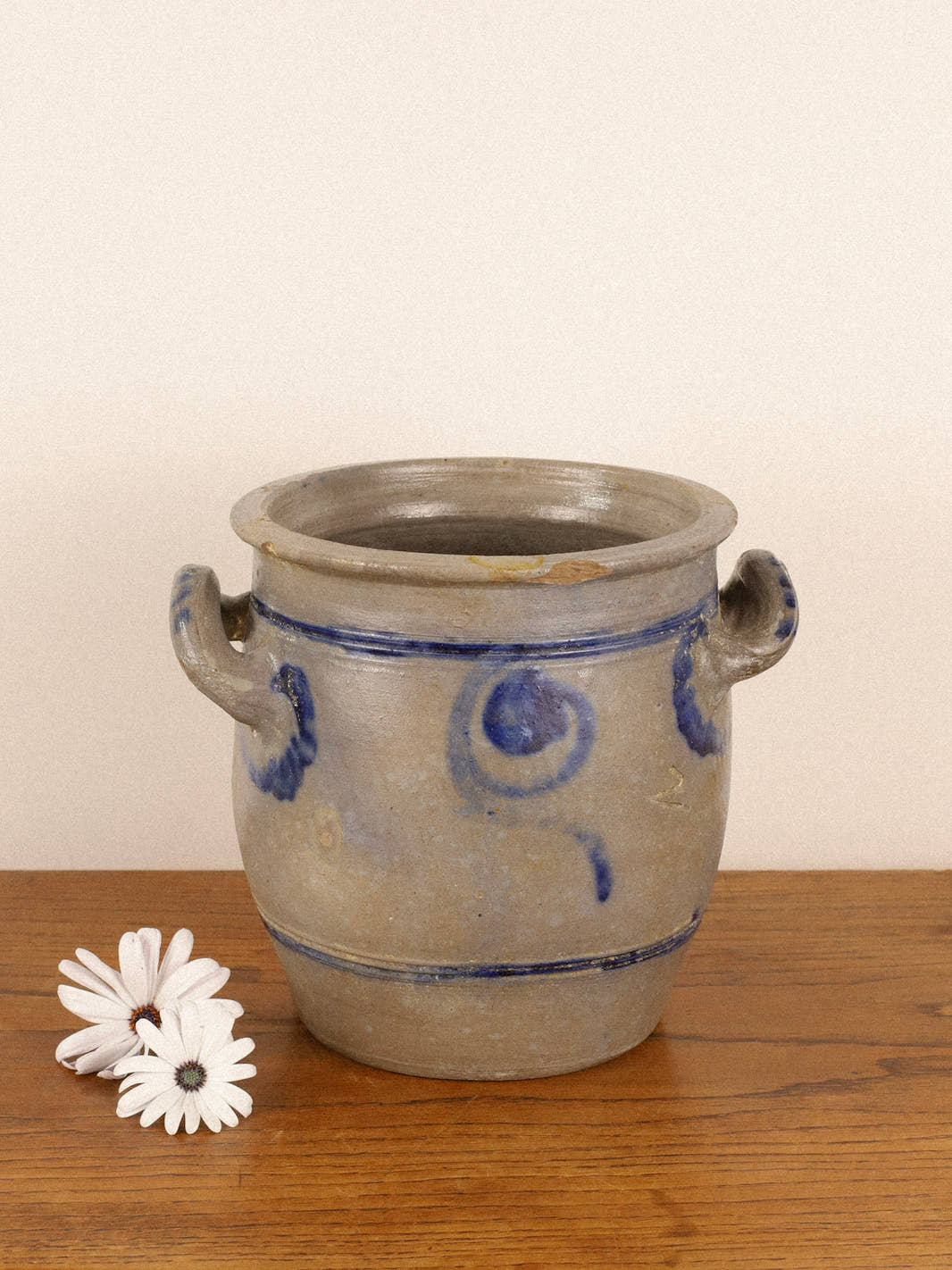 Antique Large Alsace Stoneware Crock