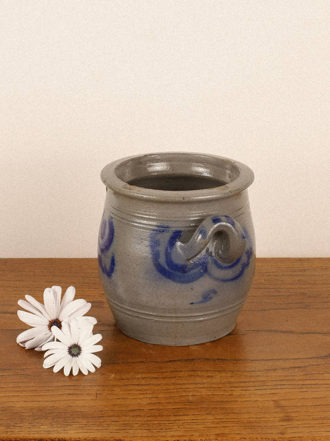 Antique Small Alsace Stoneware Crock