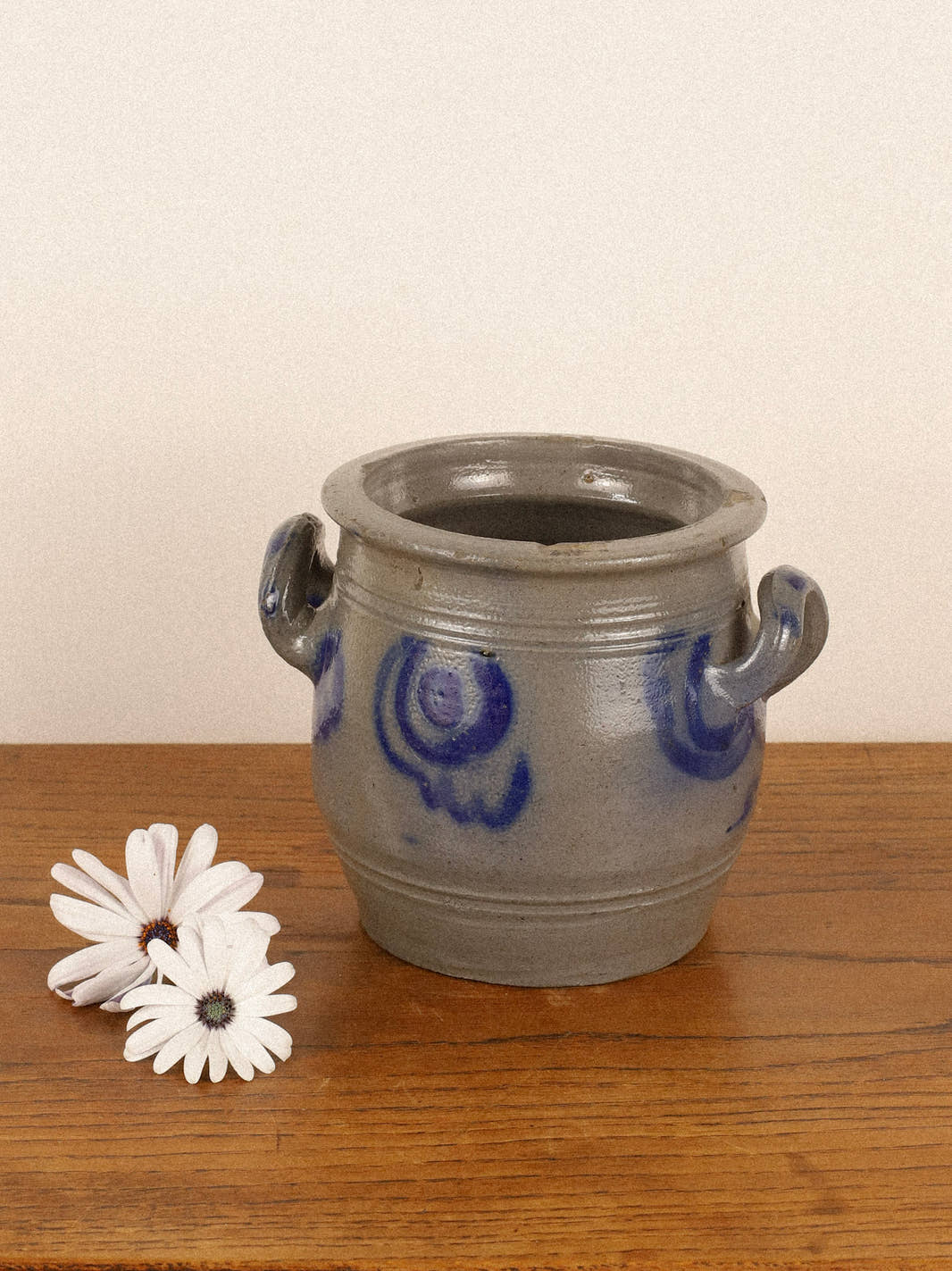 Antique Small Alsace Stoneware Crock