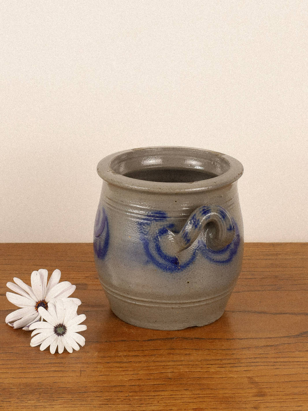 Antique Small Alsace Stoneware Crock