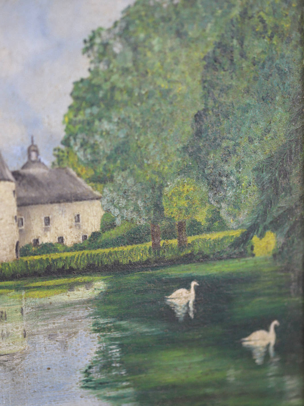 Vintage Impressionist French Chateau Painting