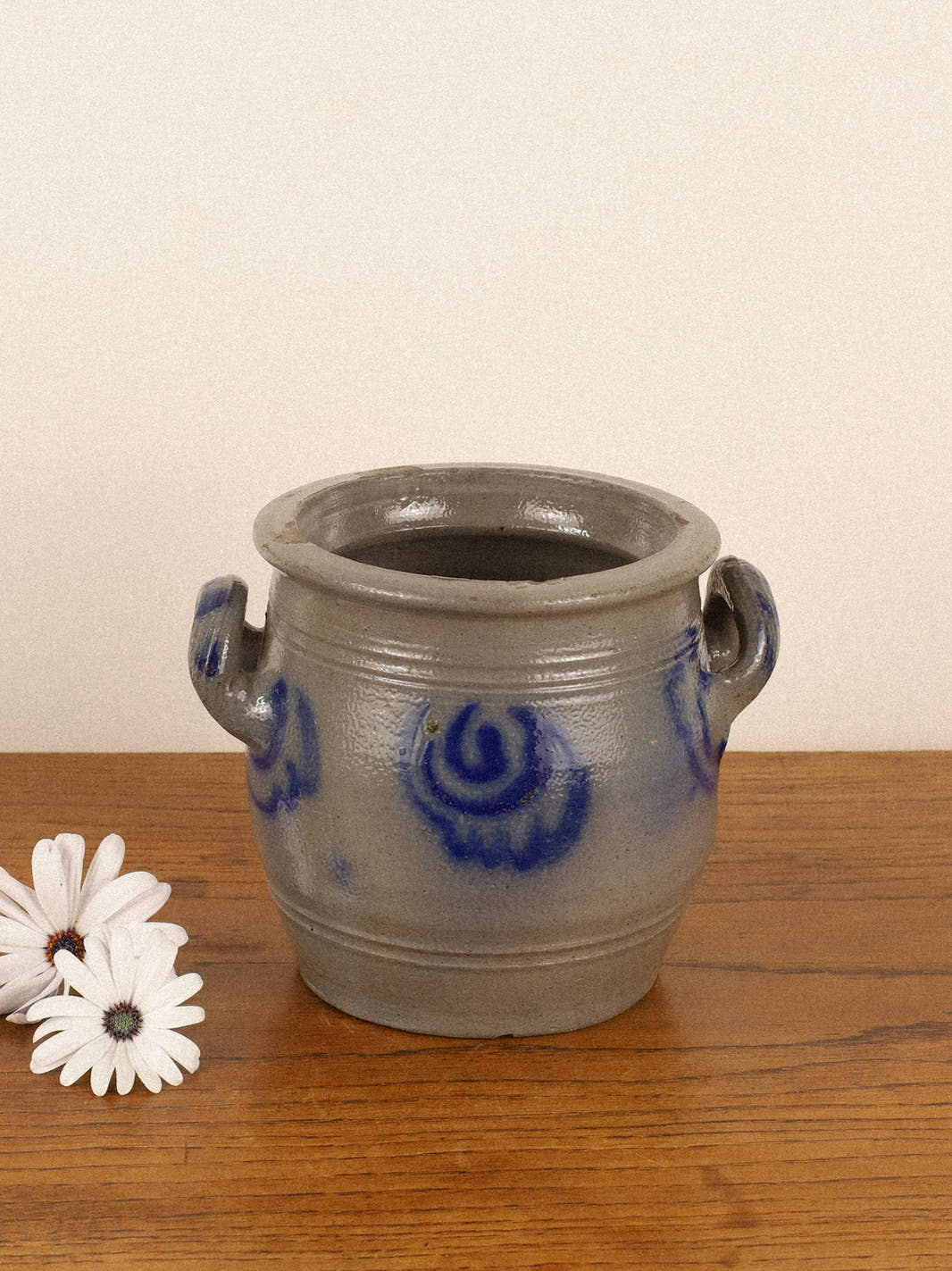 Antique Small Alsace Stoneware Crock