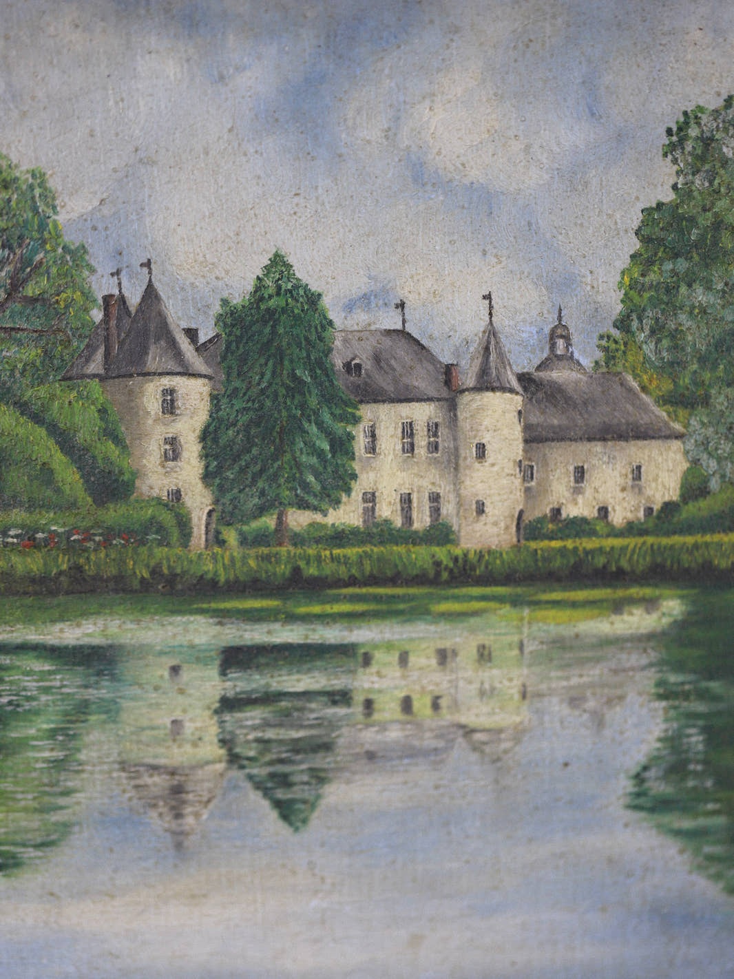 Vintage Impressionist French Chateau Painting