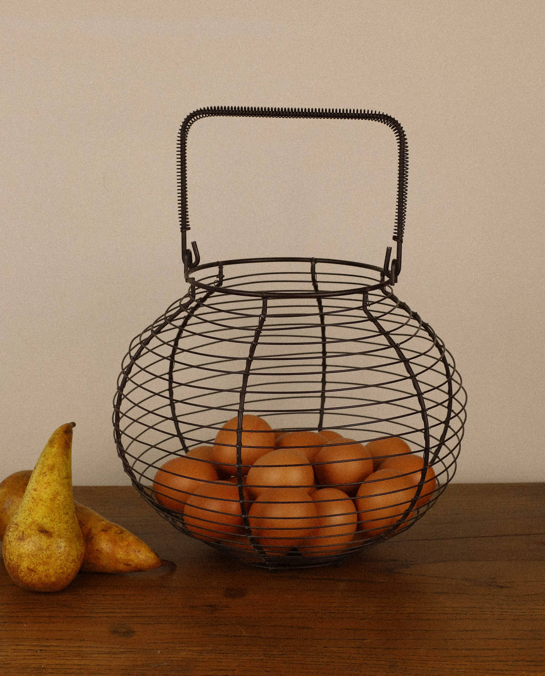 Vintage French Large Egg Basket