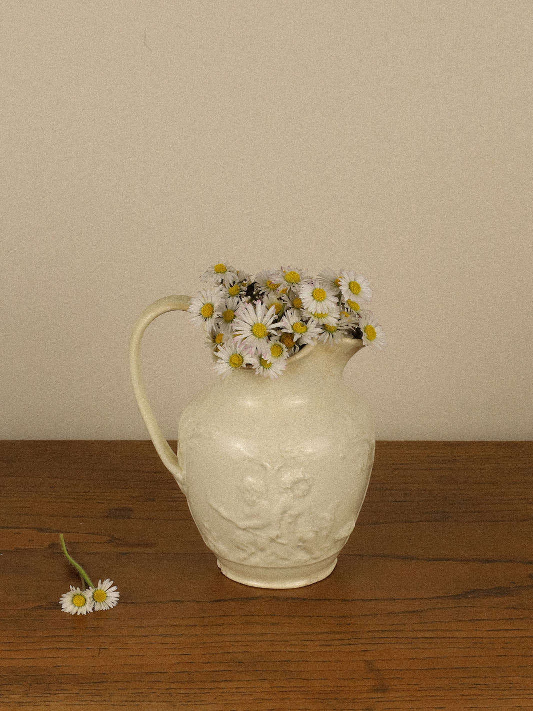 Antique 19th Century Cherub Relief Pitcher