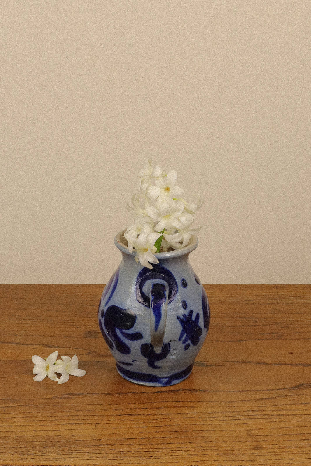 Antique Salt-Glazed Westerwald Cobalt Pitcher
