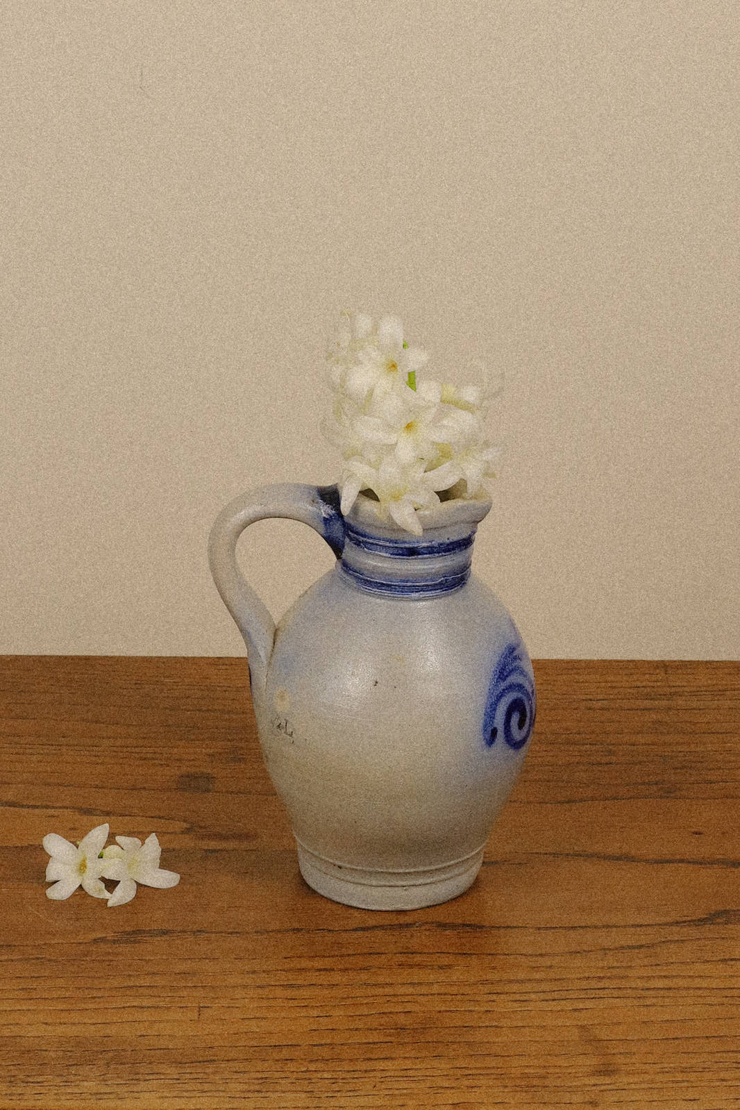 Antique Westerwald Cobalt Blue Pitcher