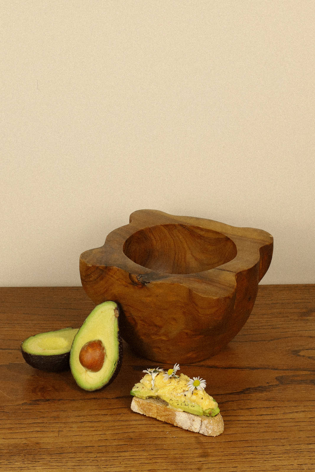 Vintage Rustic French Wooden Mortar