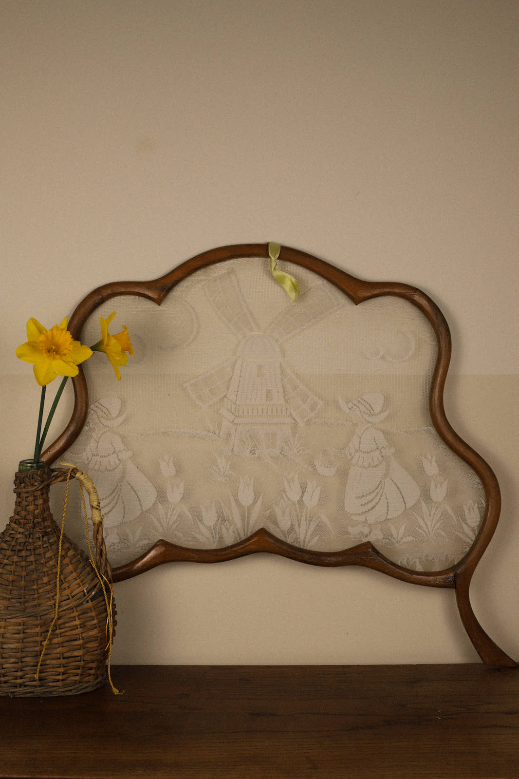 Vintage Dutch Lace Window Screen