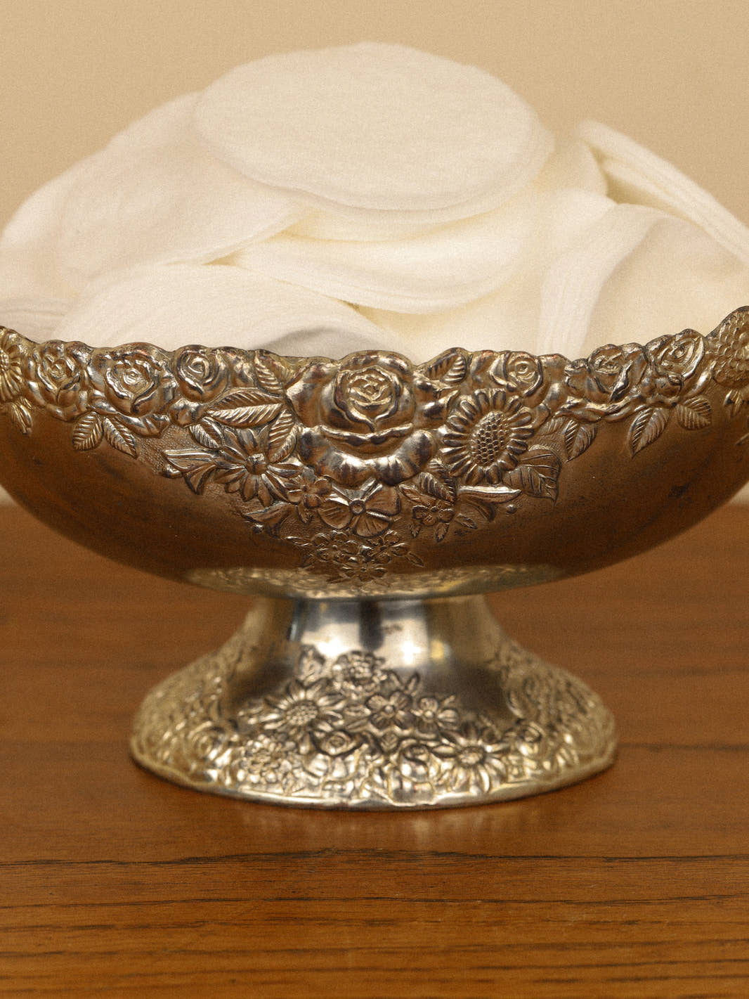 Antique Silver-Plated Repoussé Bonbon Dish