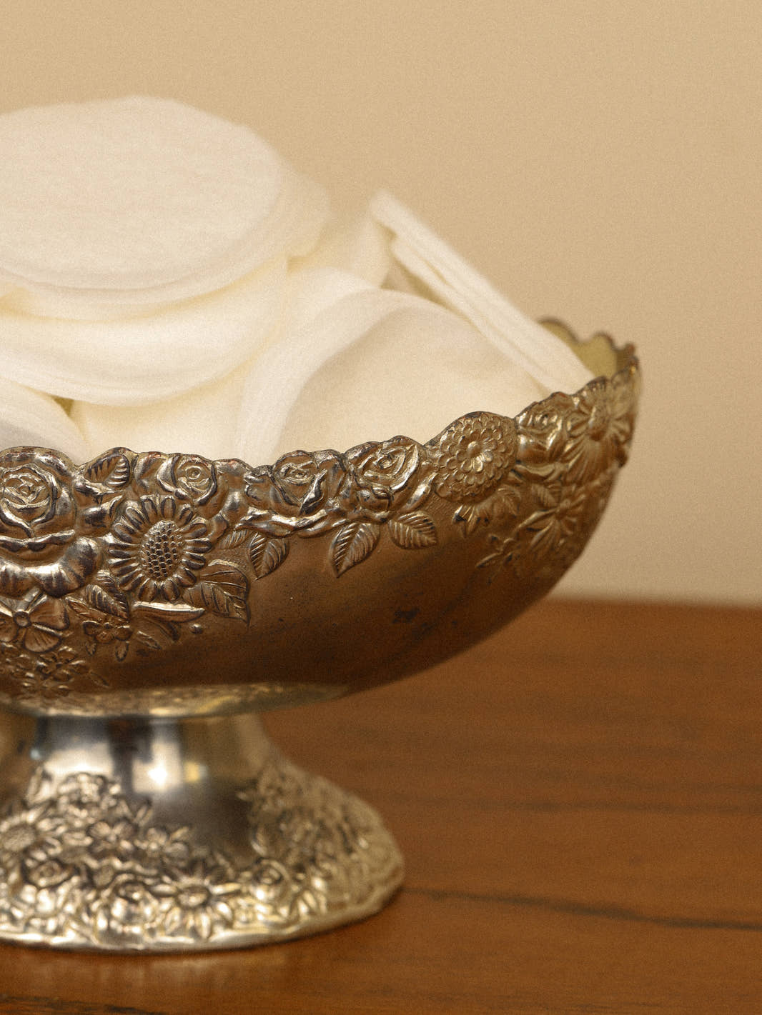 Antique Silver-Plated Repoussé Bonbon Dish