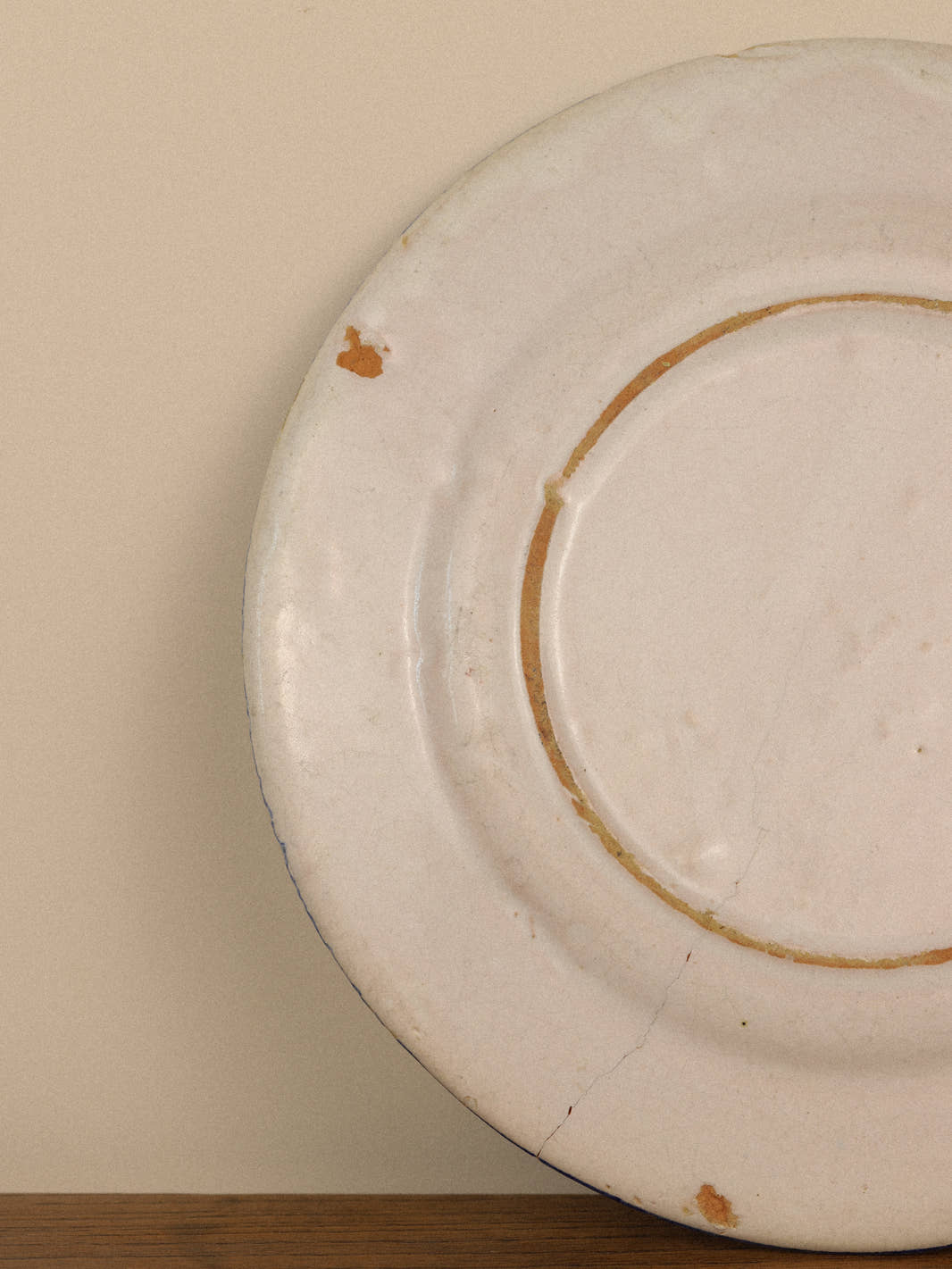 Antique 19th Century Blue Faïence Plate