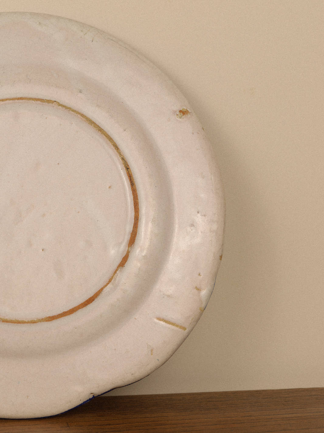 Antique 19th Century Blue Faïence Plate