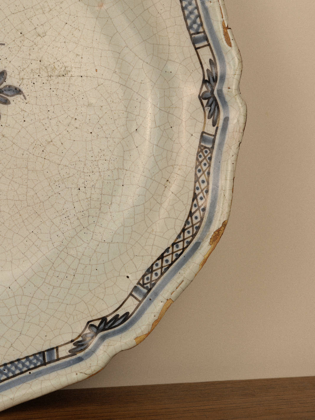 Antique 19th Century Round Faïence Platter