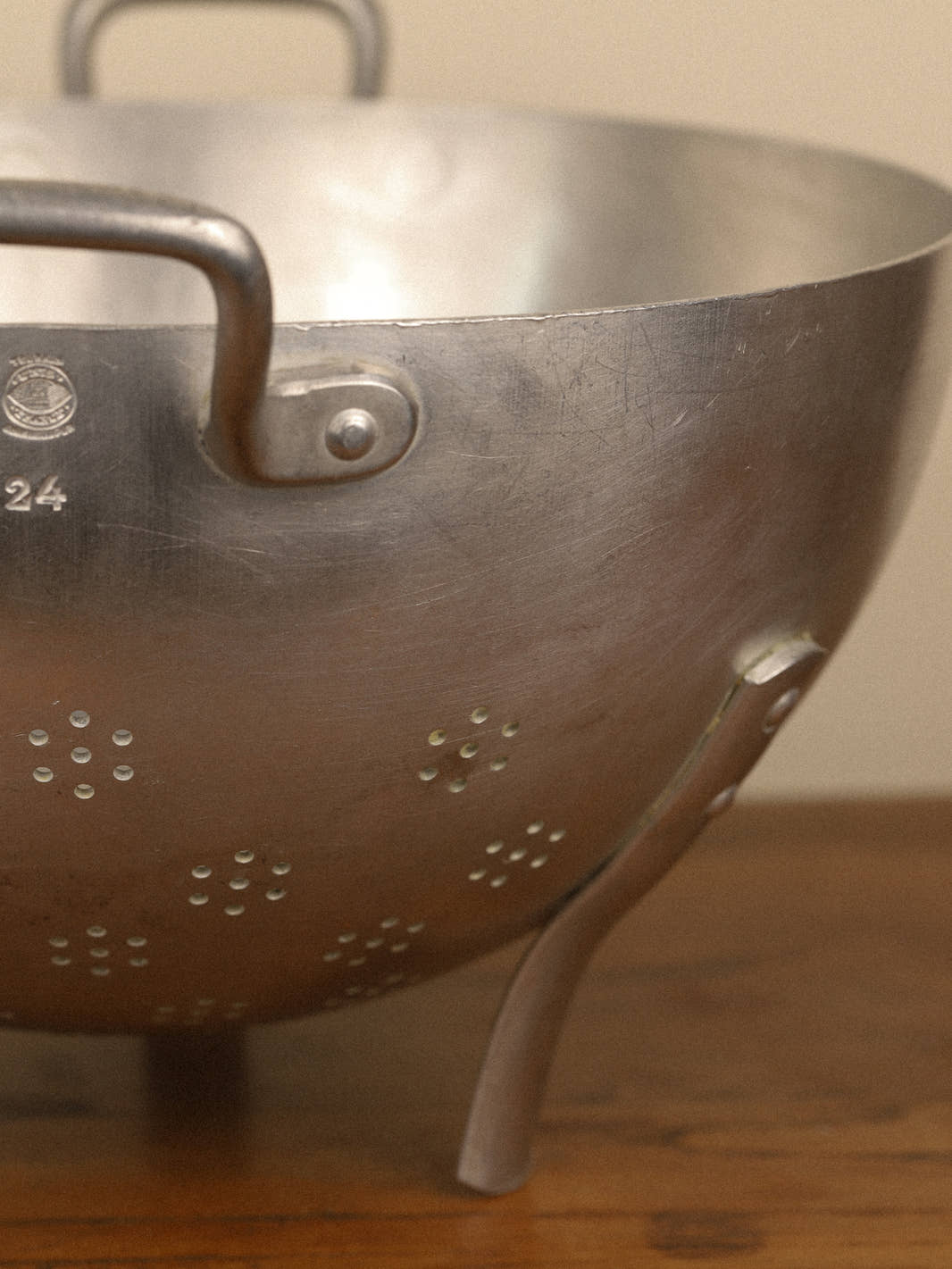 Vintage French Tripod Colander