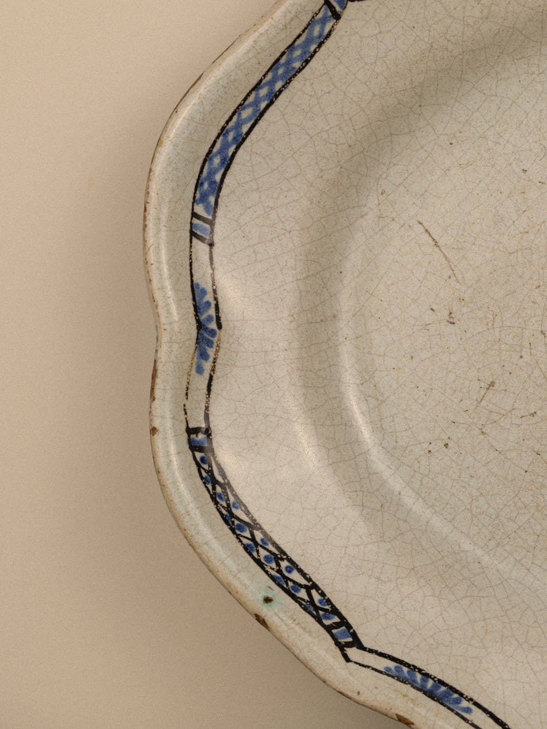 Antique 19th Century Oval Faïence Platter
