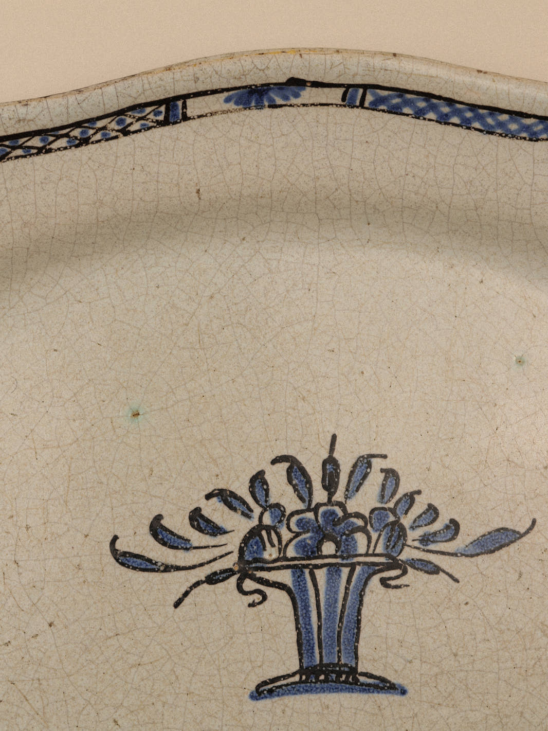 Antique 19th Century Oval Faïence Platter