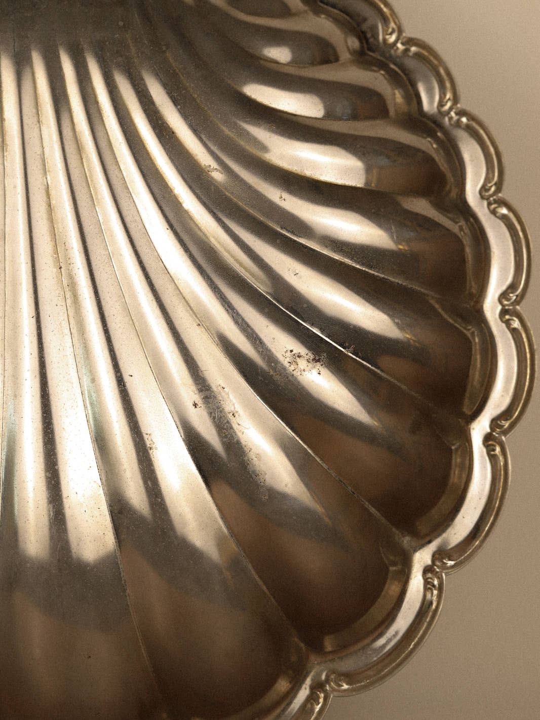 Vintage Silver-Plated Shell Platter