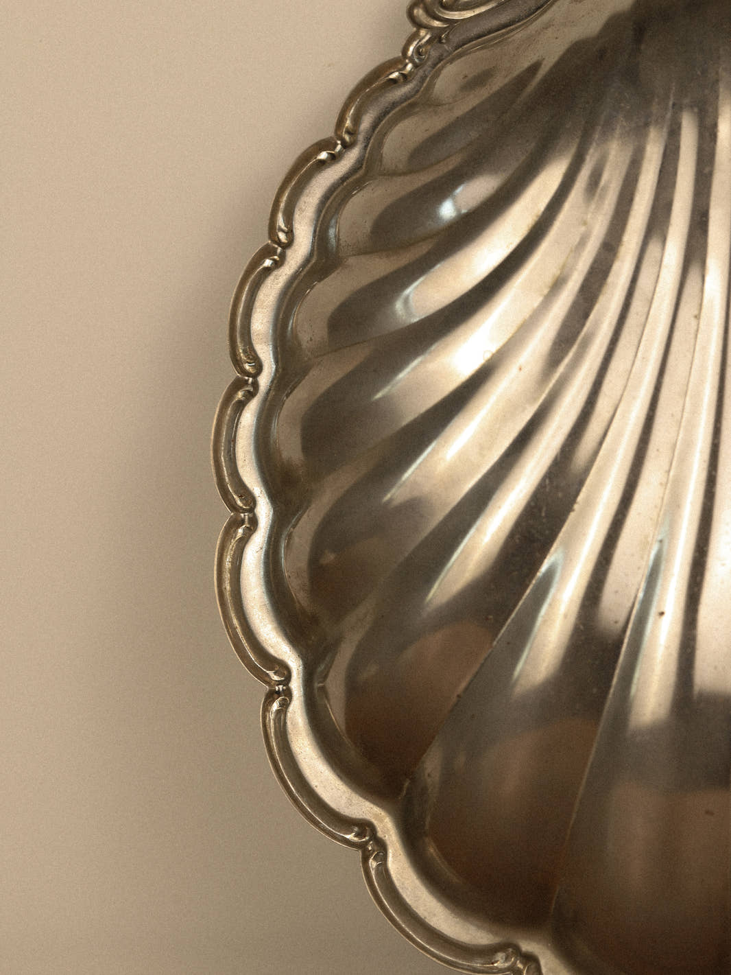 Vintage Silver-Plated Shell Platter