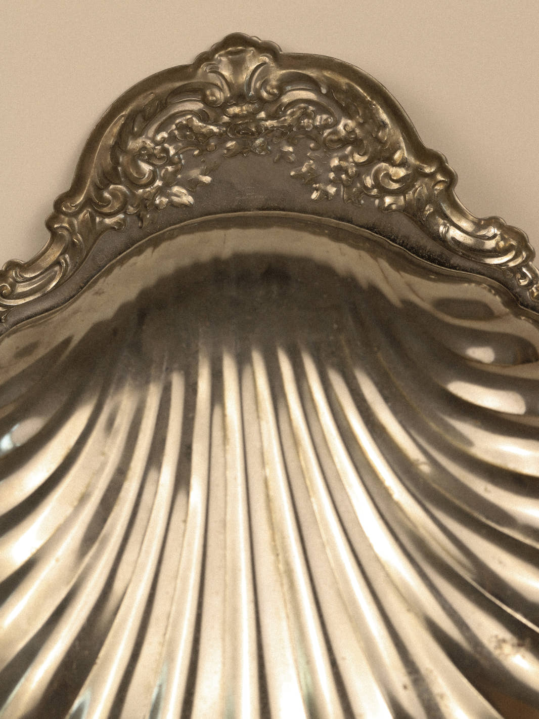 Vintage Silver-Plated Shell Platter